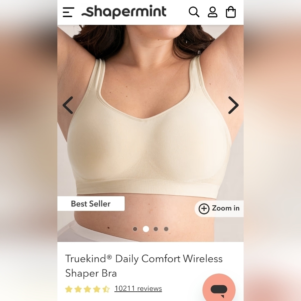 NWT TrueKind Daily Wireless Comfort Bra In BEIGE